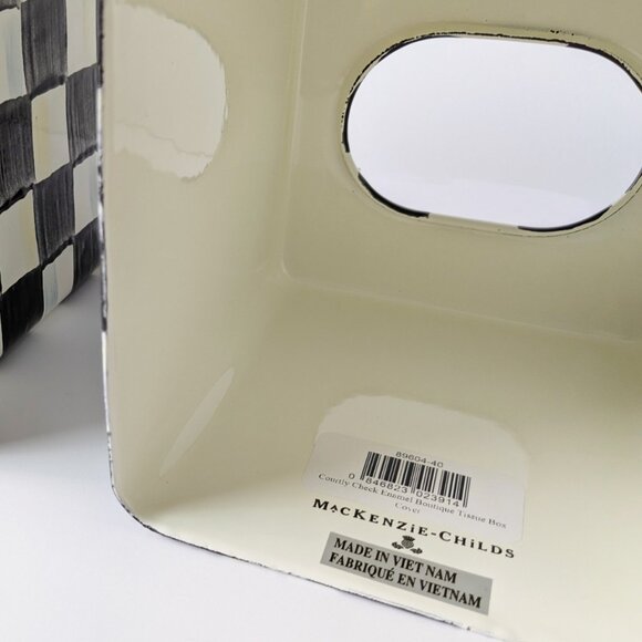 FINAL SALE: McKenzie-Childs Courtly Check Boutique Tissue Box Cover (#1) - Picture 3 of 5